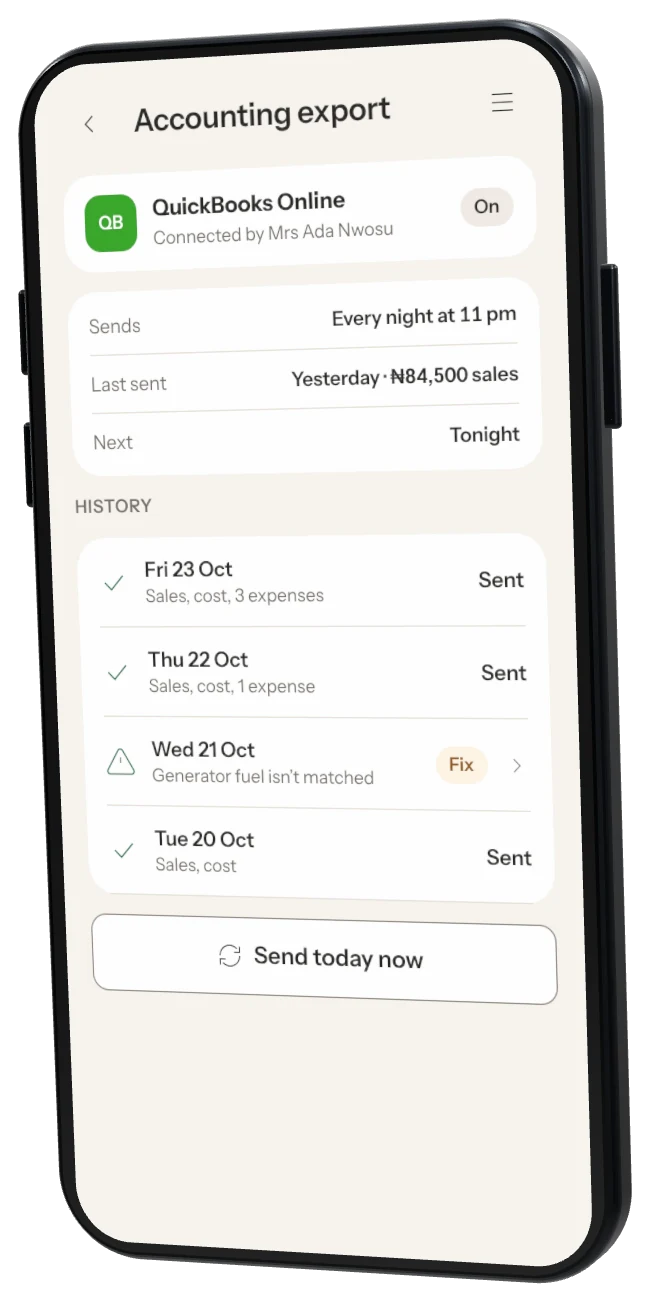 Accounting export
