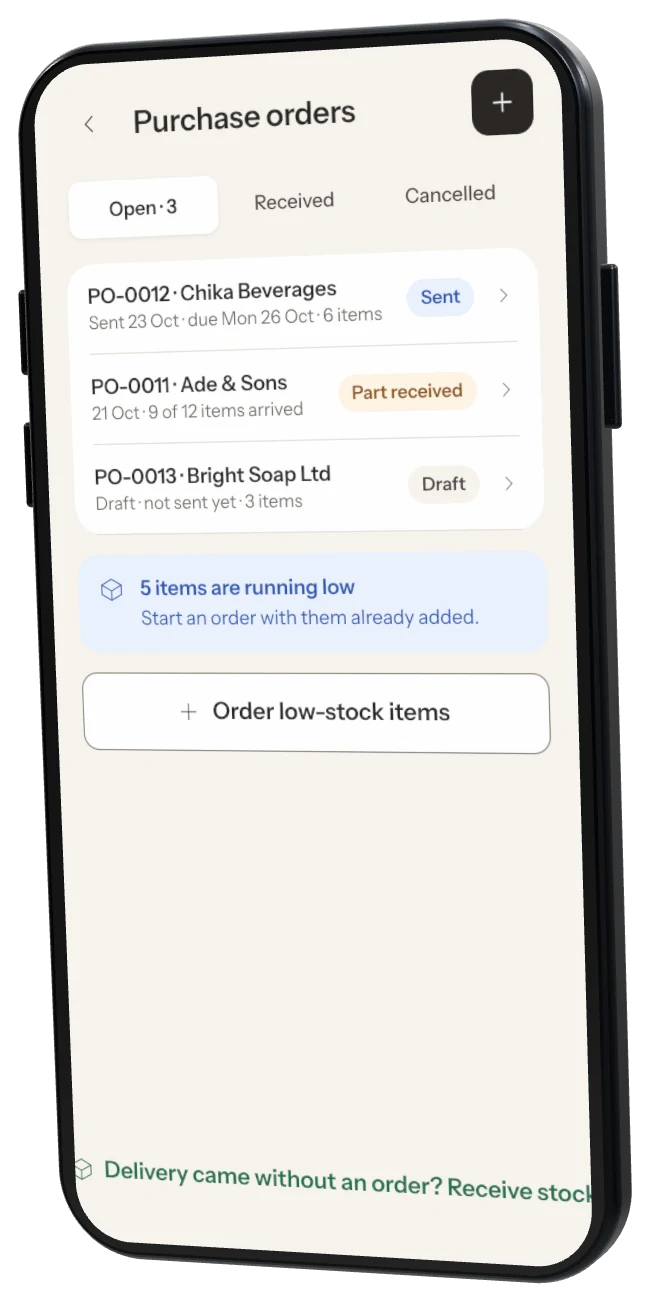 Purchase orders